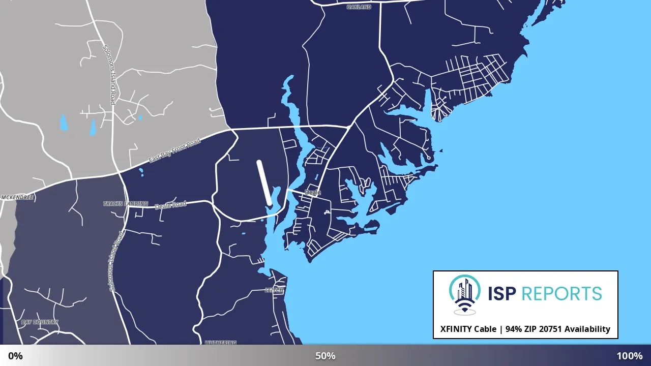 20751, MD map of internet availability