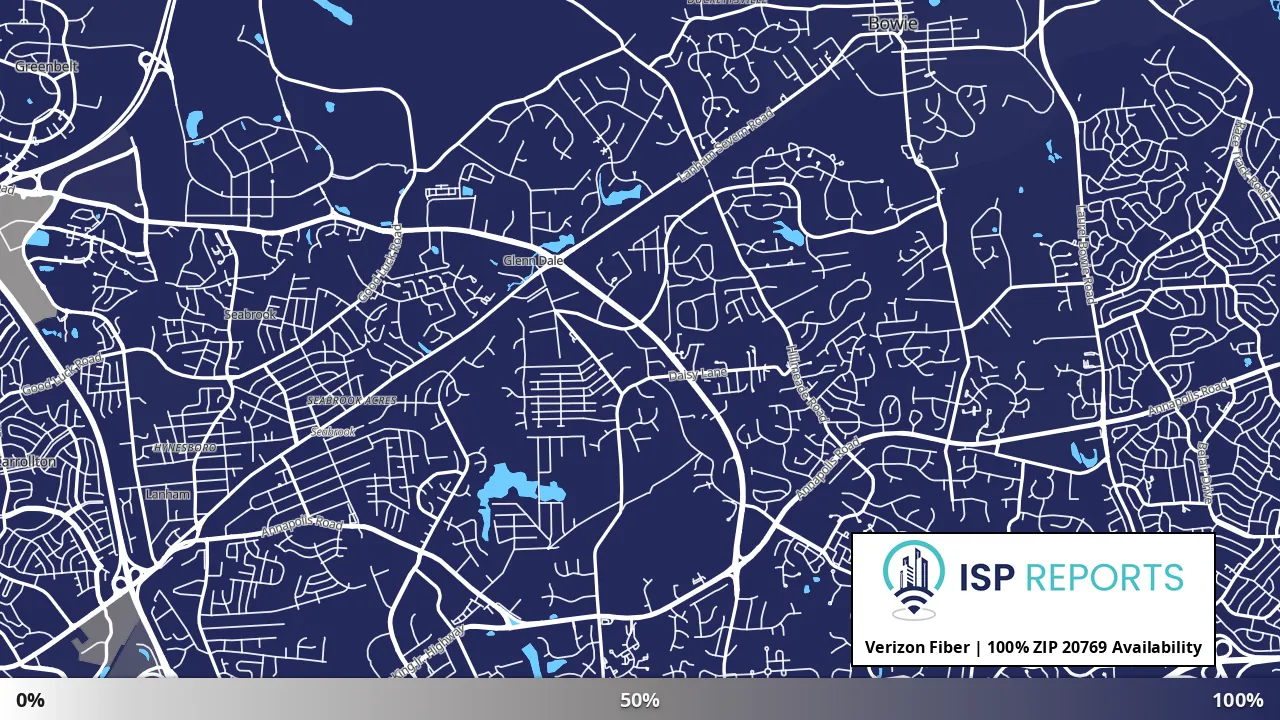 20769, MD map of internet availability
