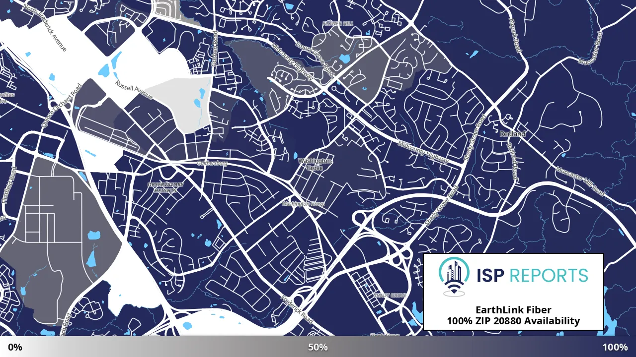 20880, MD map of internet availability