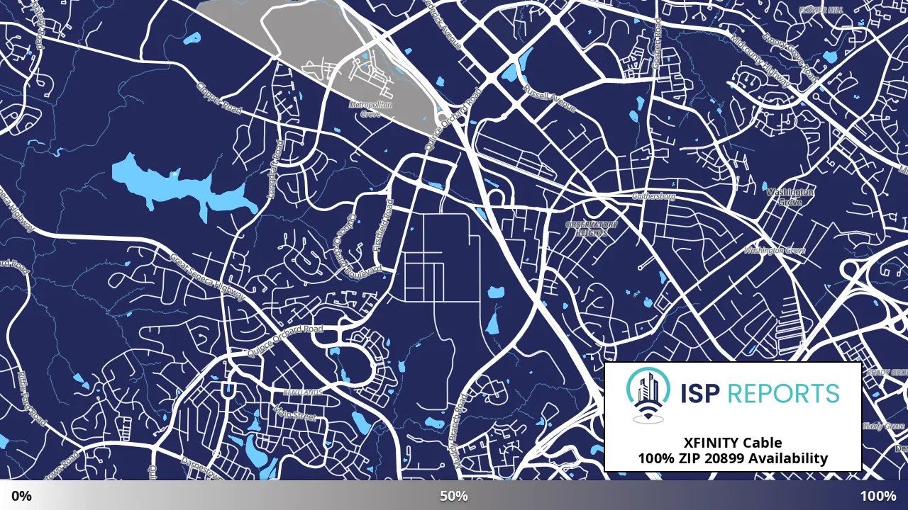20899, MD map of internet availability