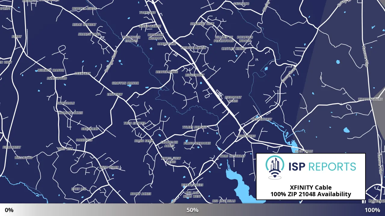 21048, MD map of internet availability