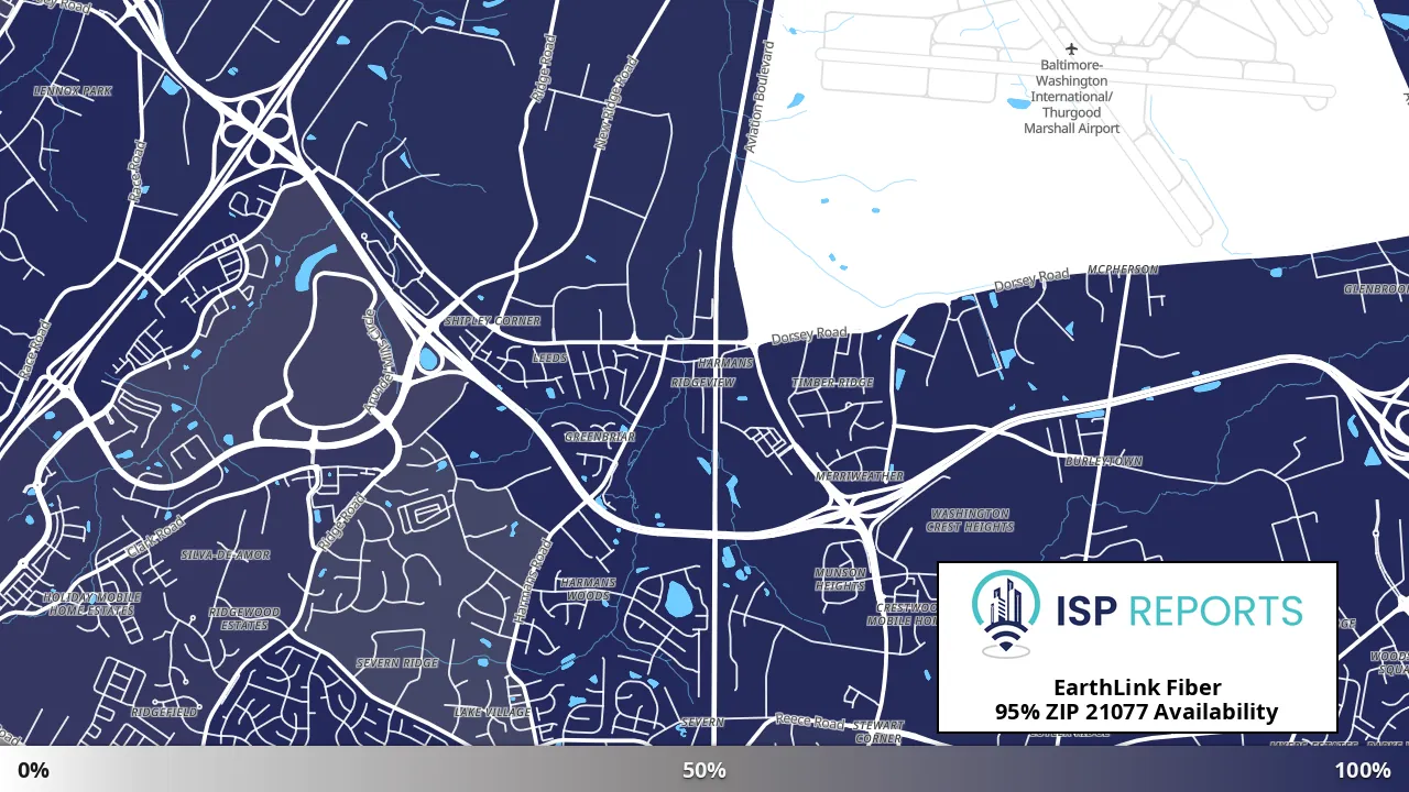 21077, MD map of internet availability