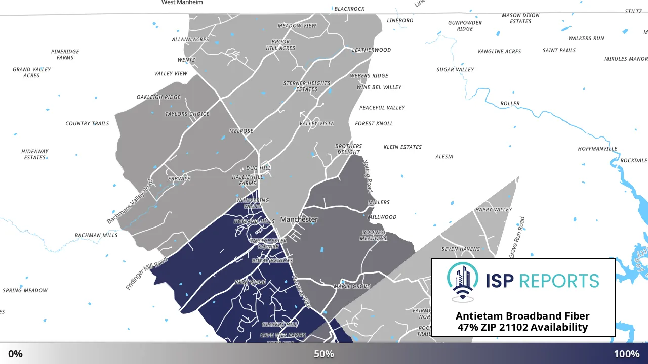 21102, MD map of internet availability