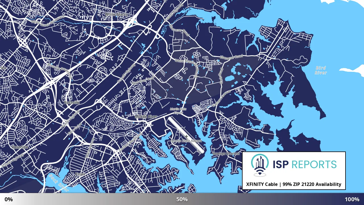 21220, MD map of internet availability