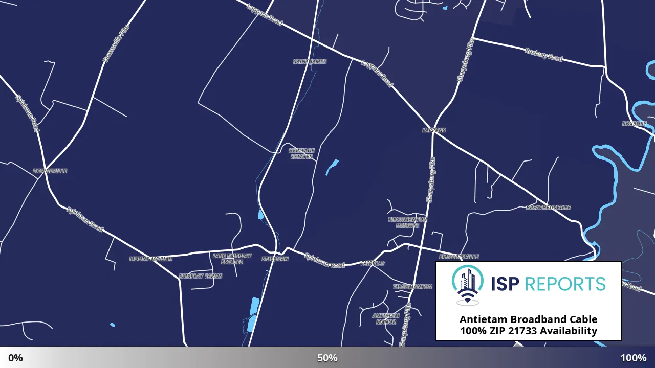 21733, MD map of internet availability