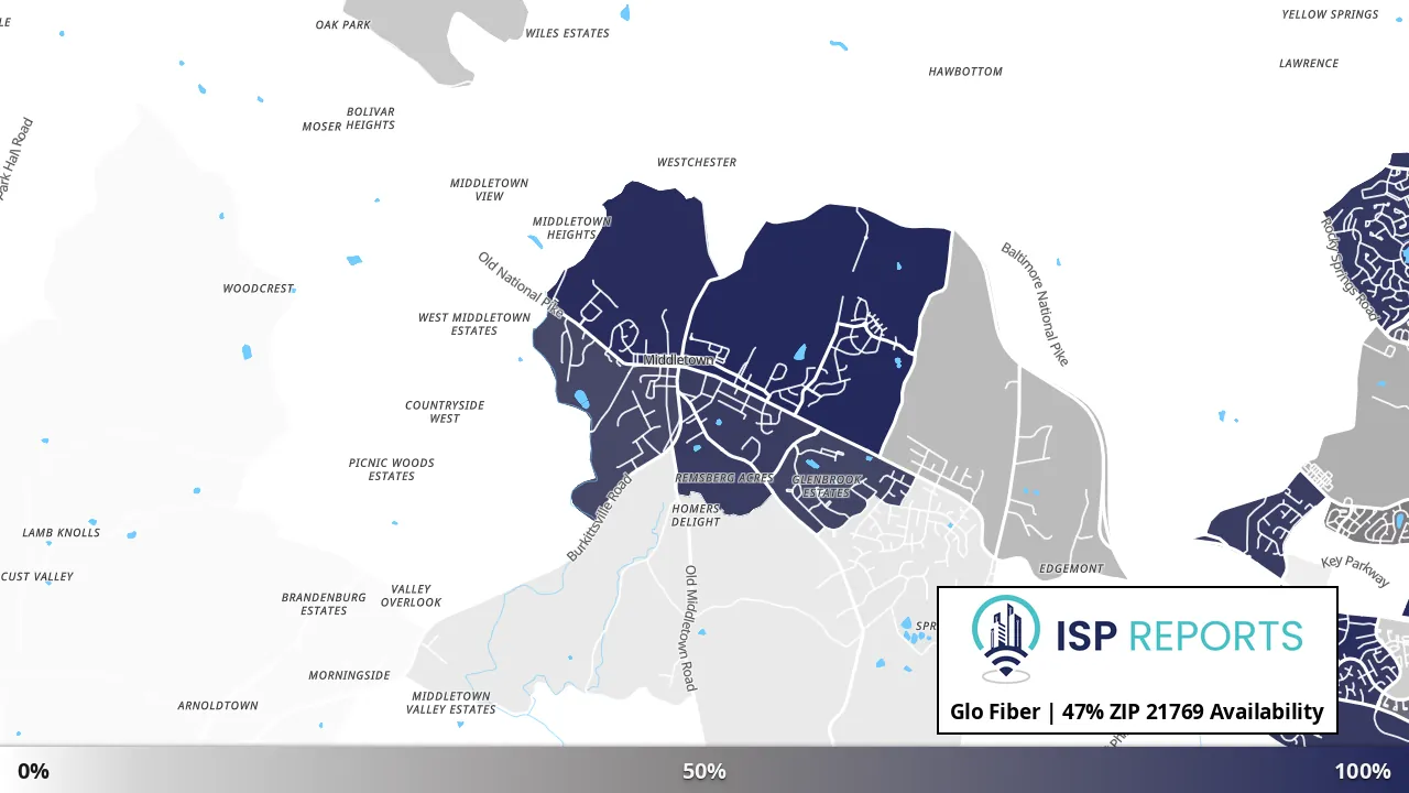 21769, MD map of internet availability