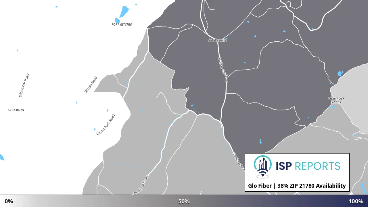 21780, MD map of internet availability