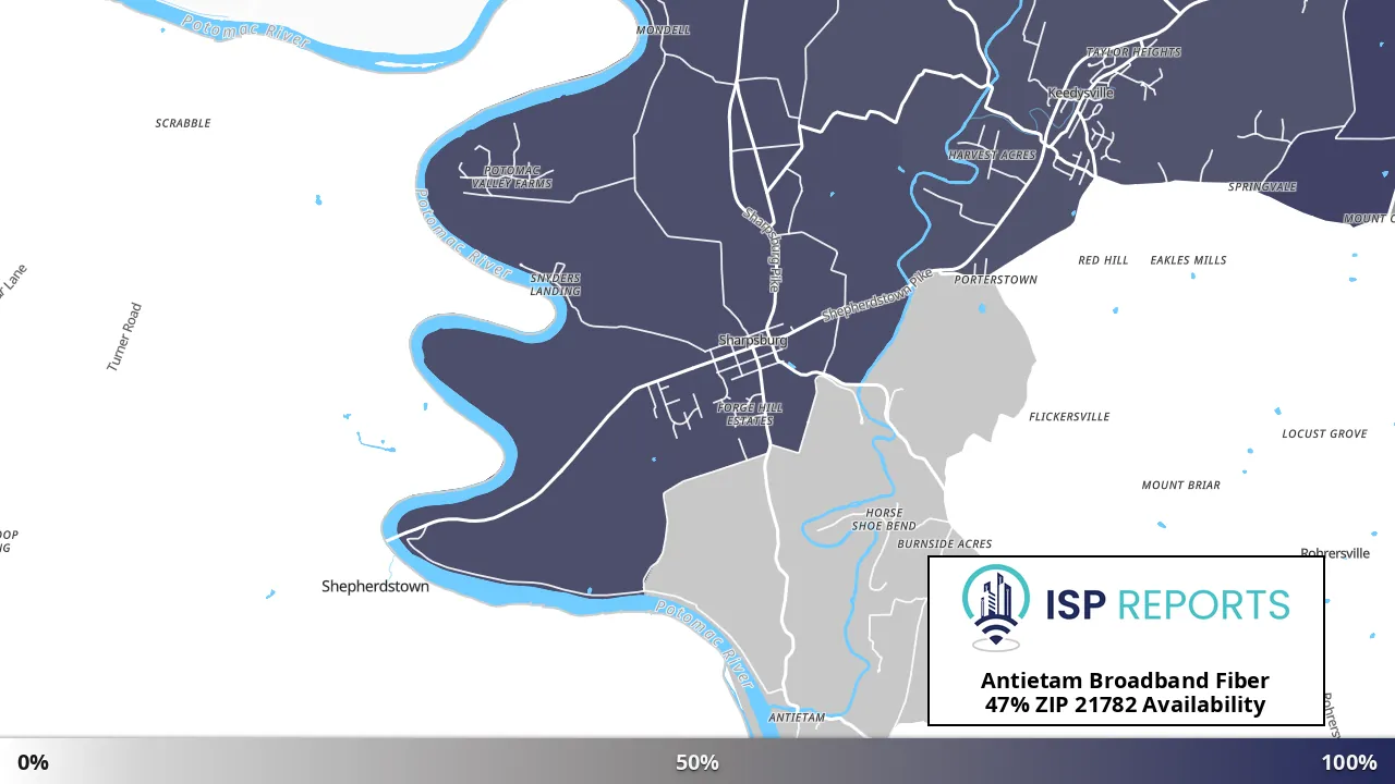 21782, MD map of internet availability
