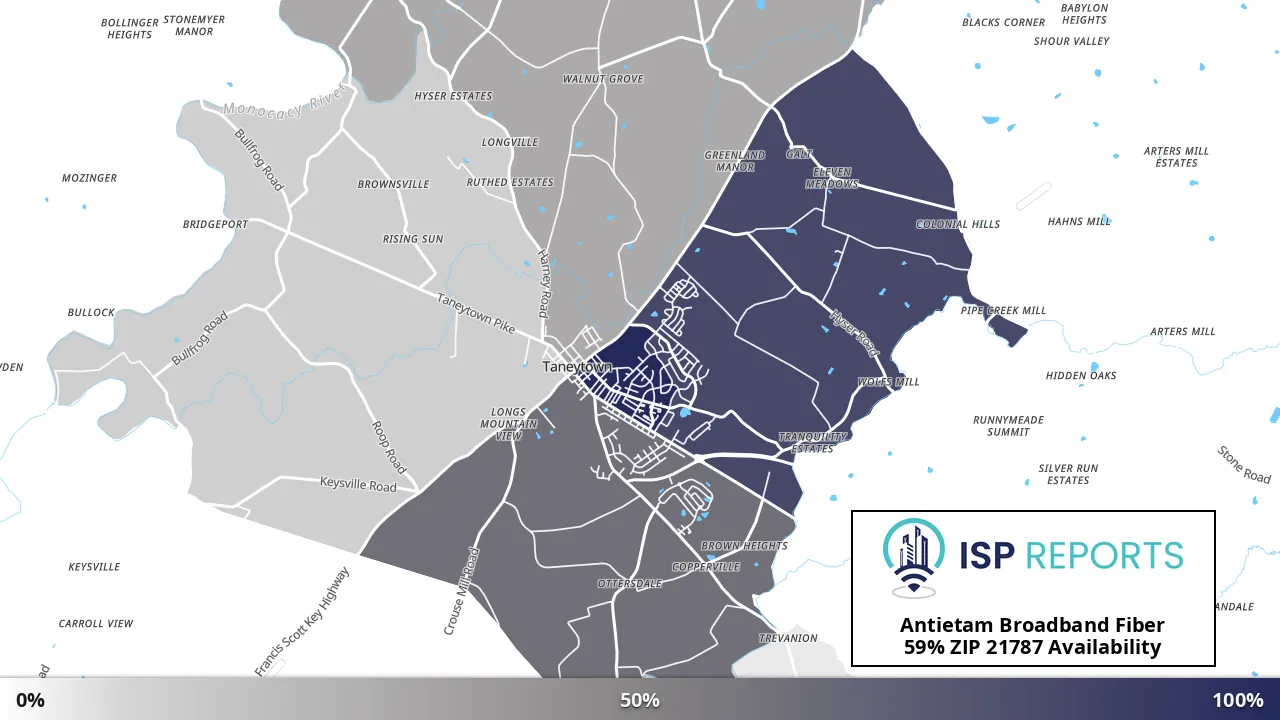 21787, MD map of internet availability