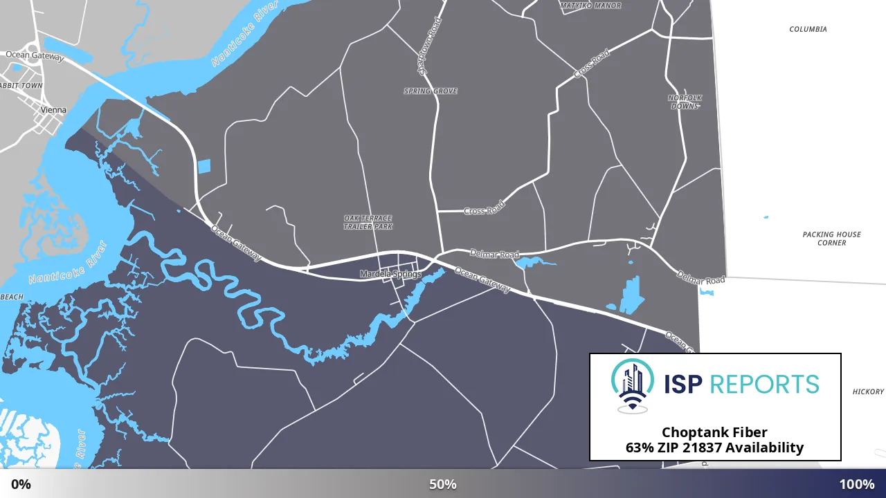 21837, MD map of internet availability
