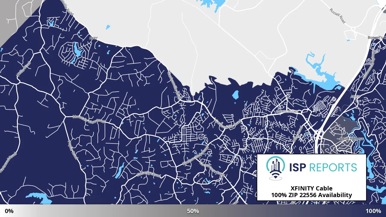 22556, VA map of internet availability