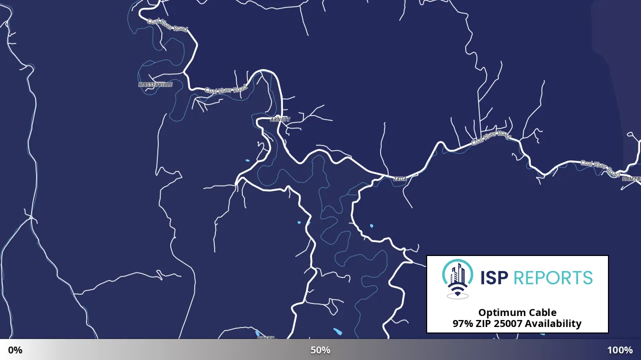 25007, WV map of internet availability