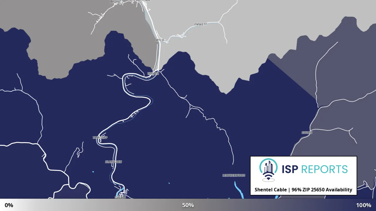 25650, WV map of internet availability