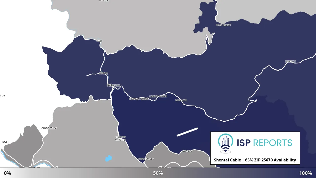 25670, WV map of internet availability