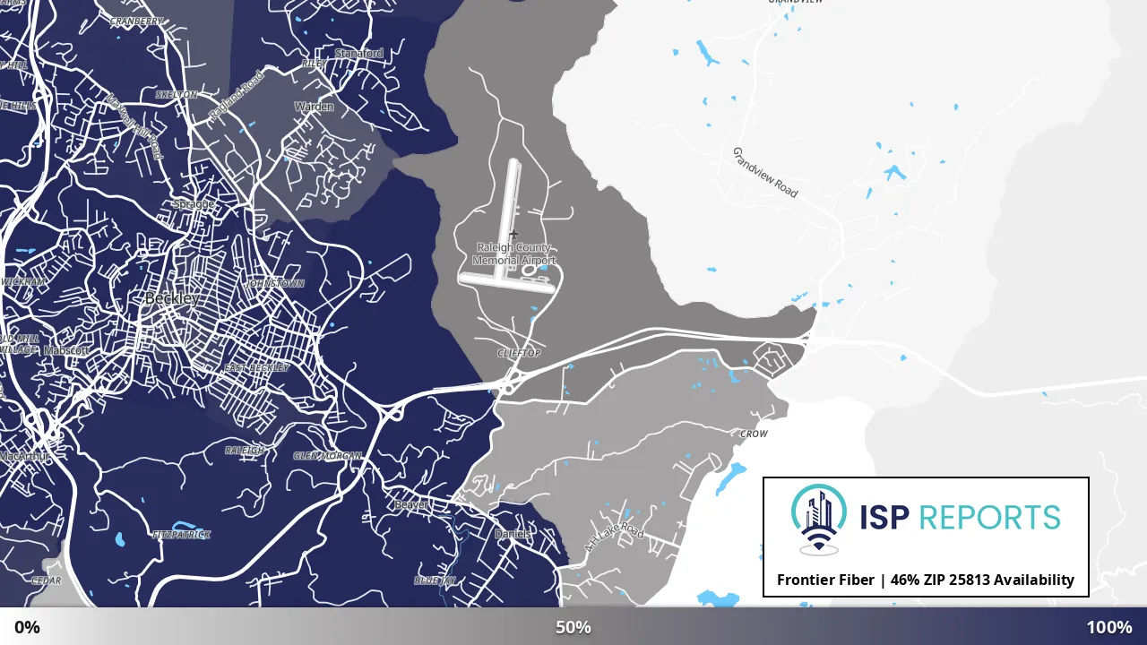 25813, WV map of internet availability