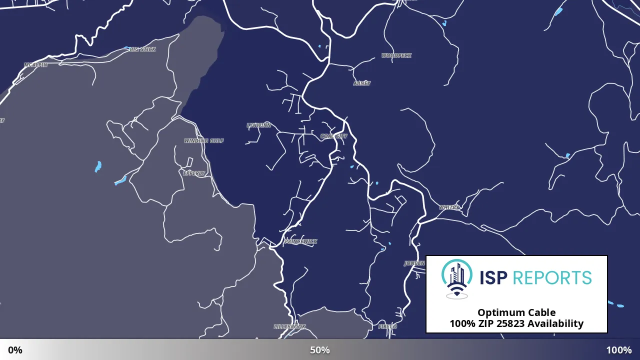 25823, WV map of internet availability
