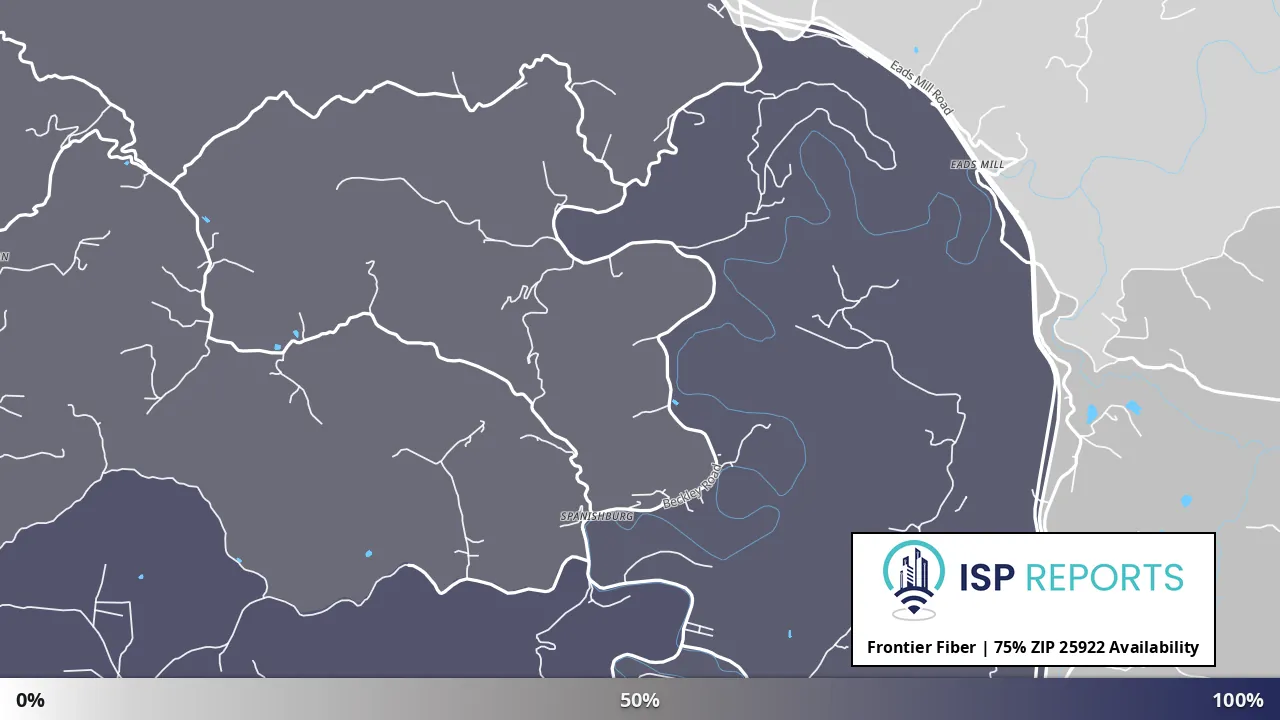 25922, WV map of internet availability