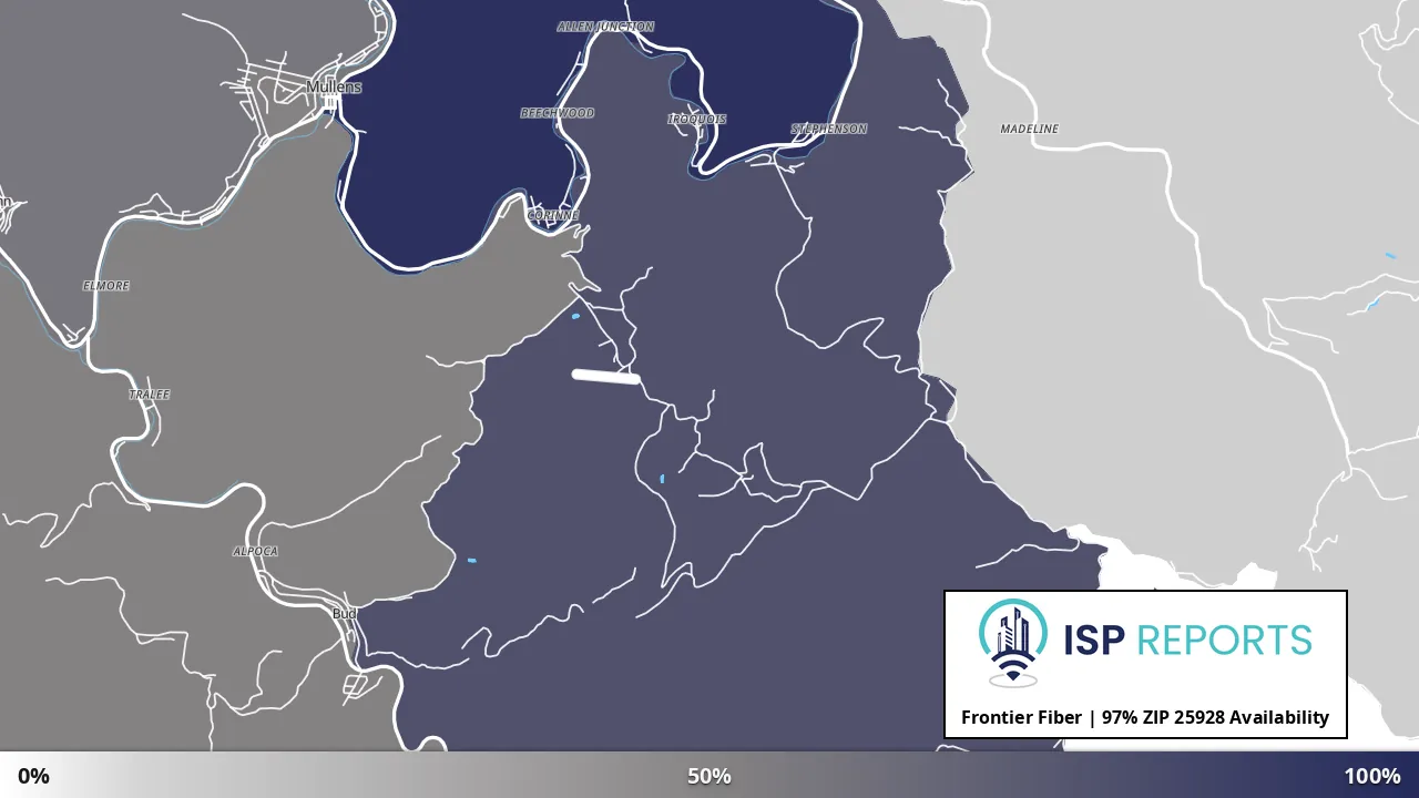 25928, WV map of internet availability