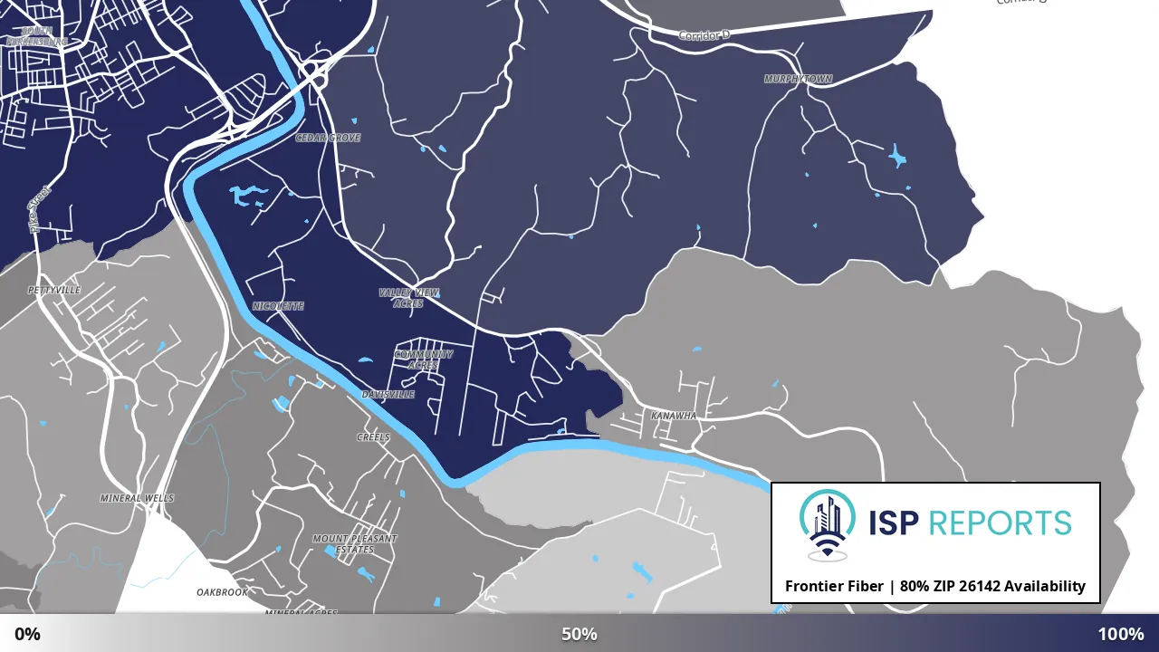 26142, WV map of internet availability