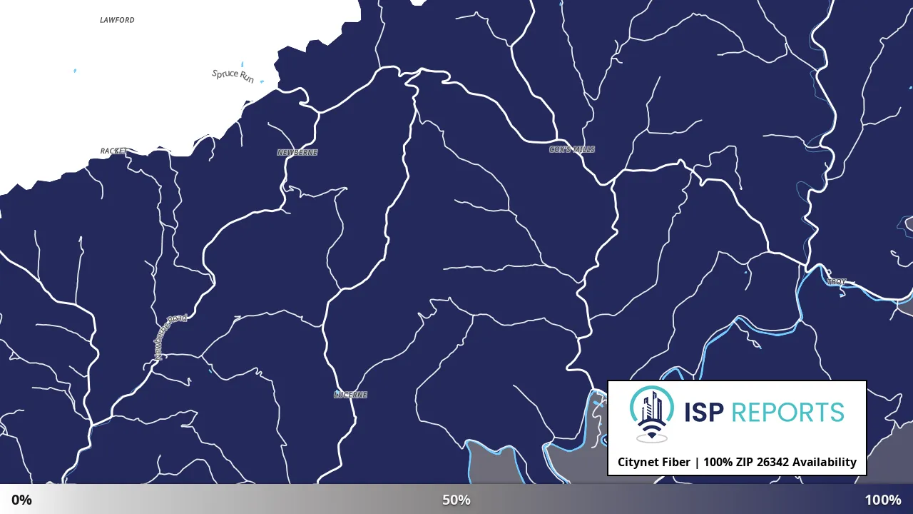 26342, WV map of internet availability