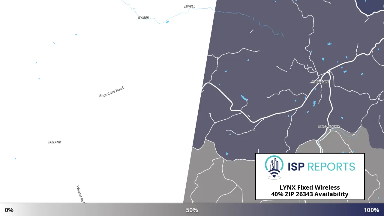 26343, WV map of internet availability