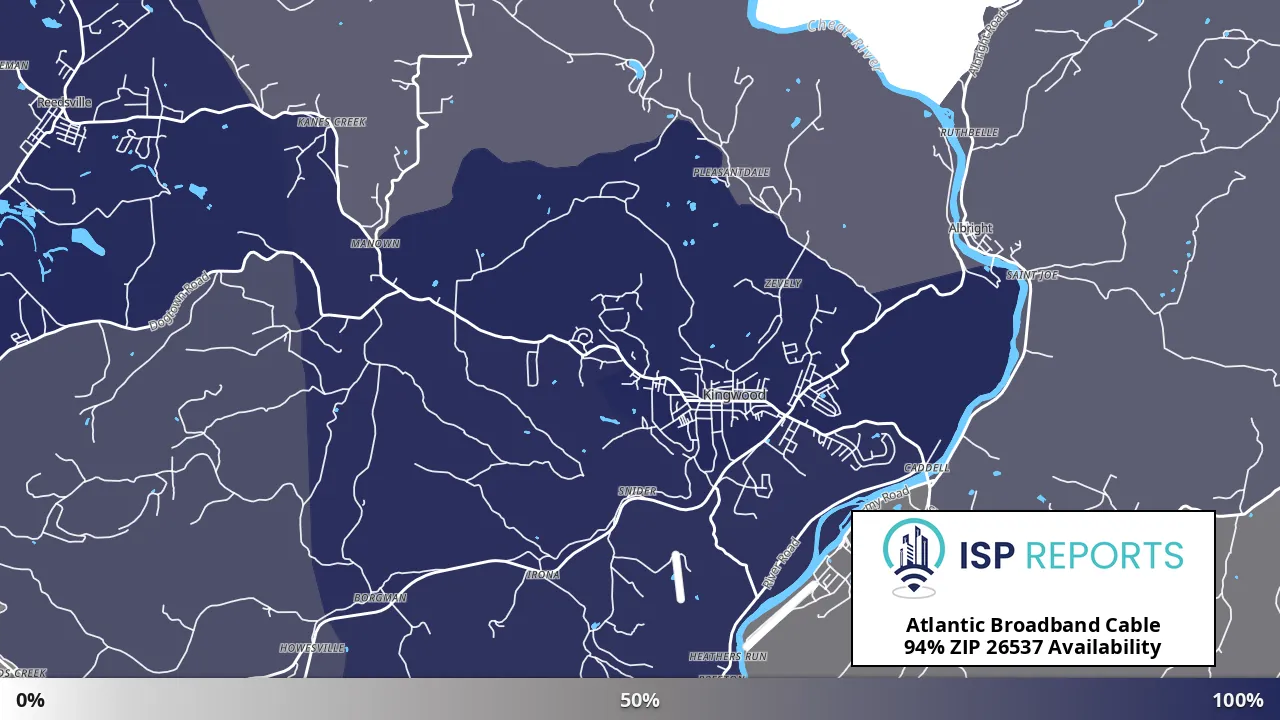 26537, WV map of internet availability