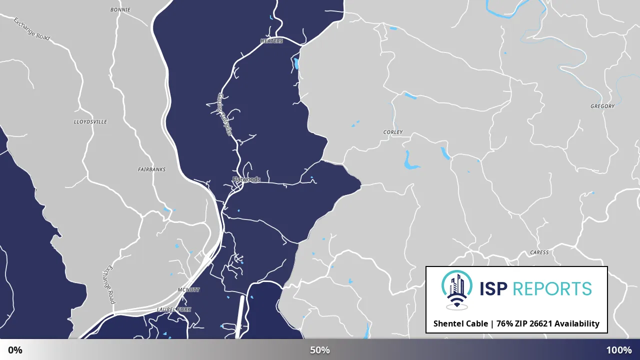 26621, WV map of internet availability