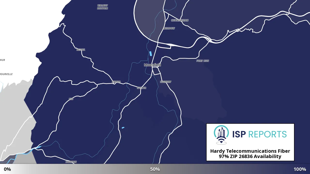26836, WV map of internet availability