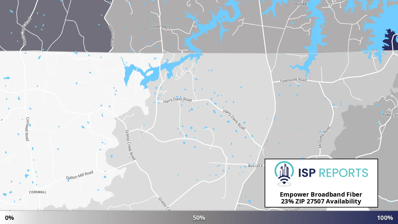 27507, NC map of internet availability