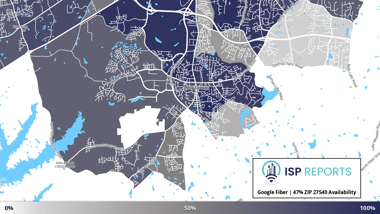 27540, NC map of internet availability