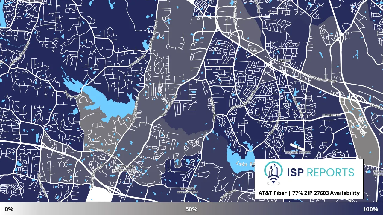 27603, NC map of internet availability