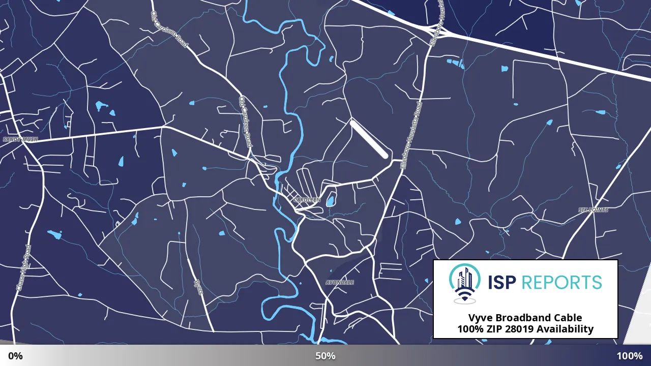28019, NC map of internet availability
