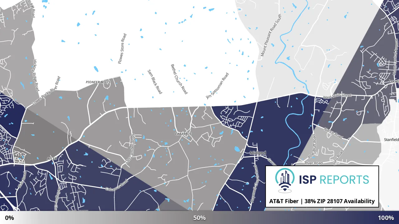 28107, NC map of internet availability