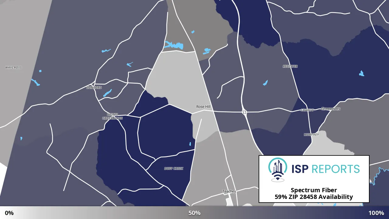 28458, NC map of internet availability