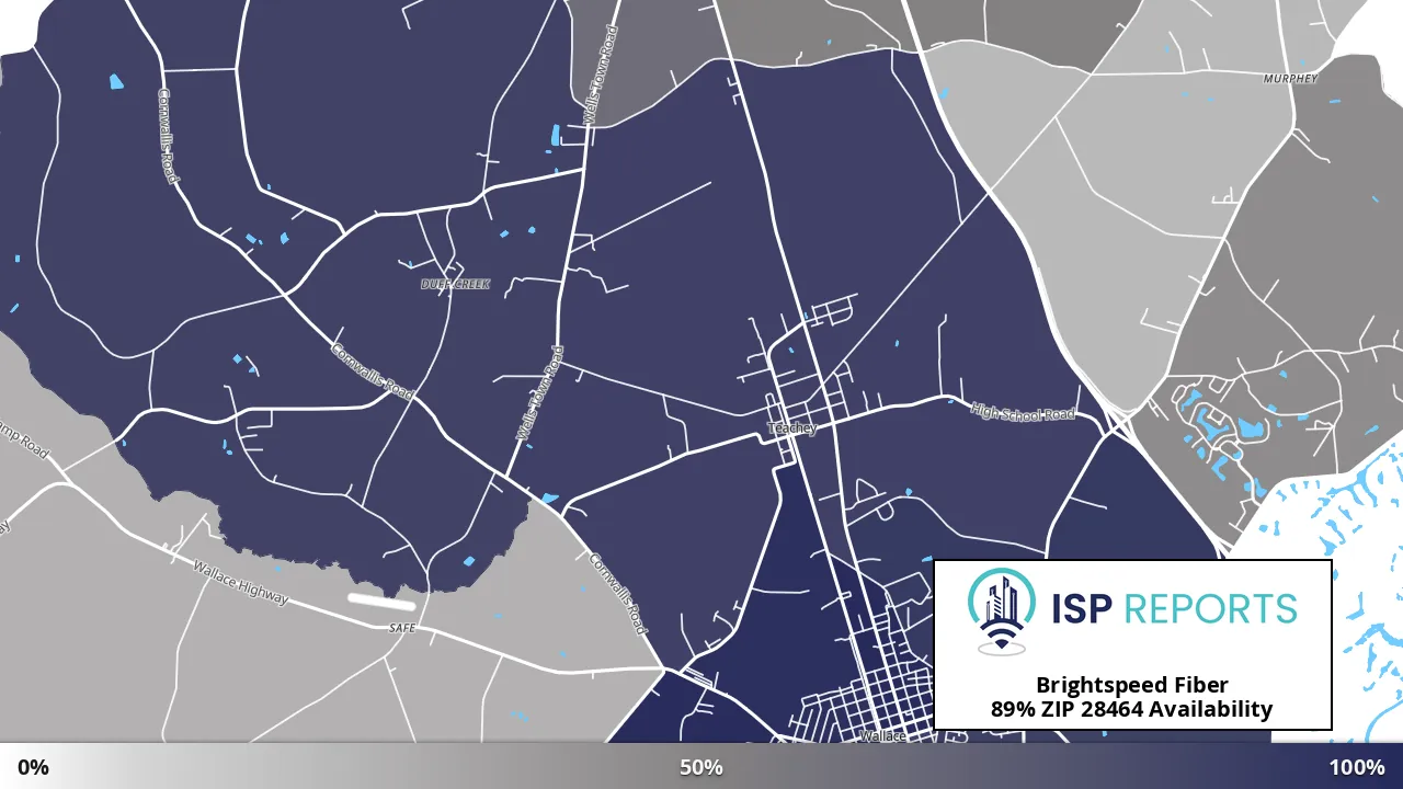 28464, NC map of internet availability