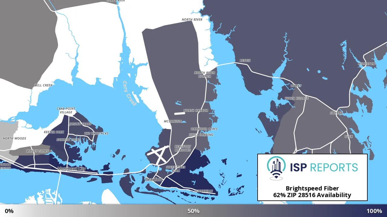 28516, NC map of internet availability