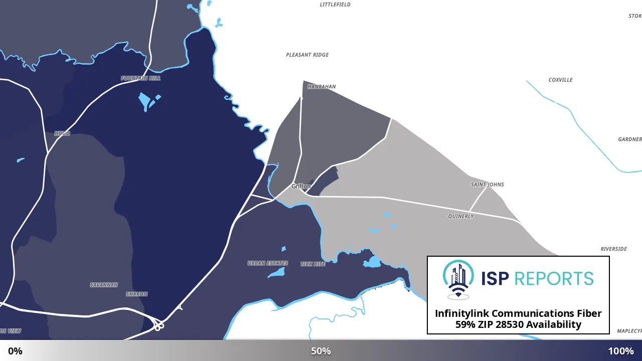 28530, NC map of internet availability