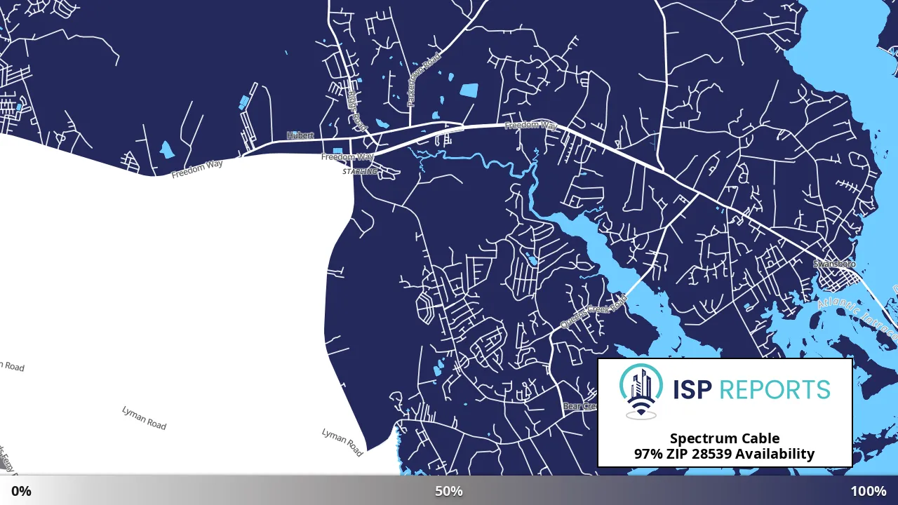 28539, NC map of internet availability