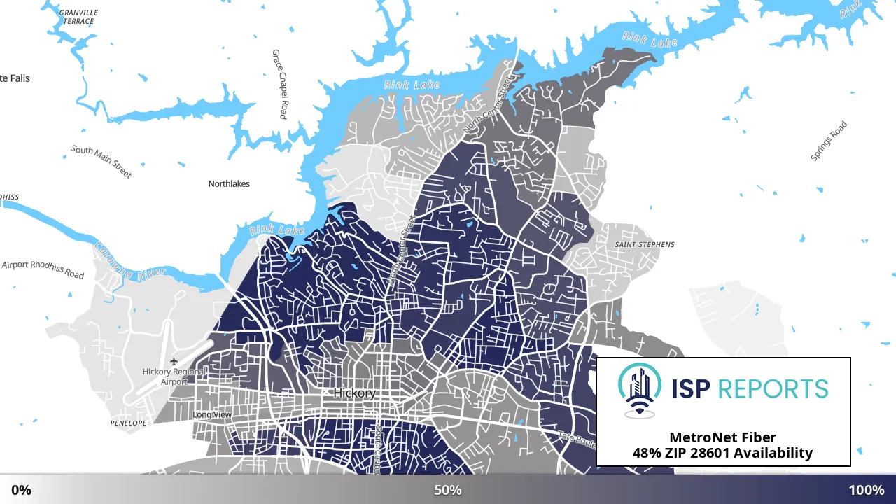 28601, NC map of internet availability
