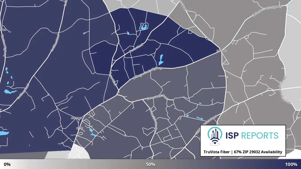 29032, SC map of internet availability