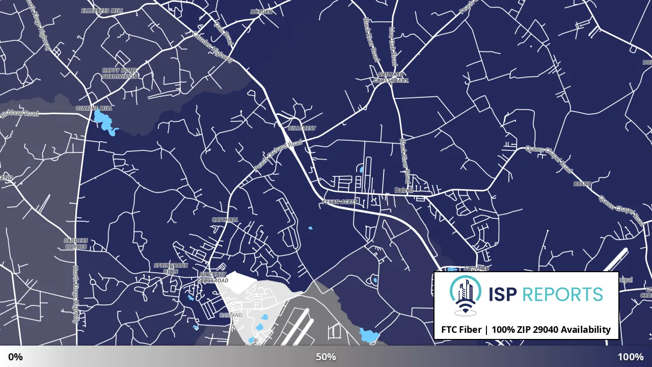 29040, SC map of internet availability