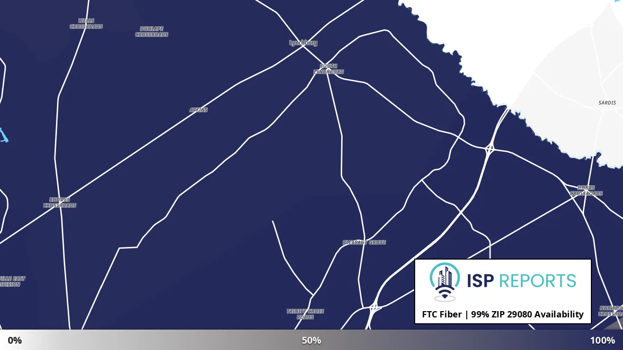 29080, SC map of internet availability