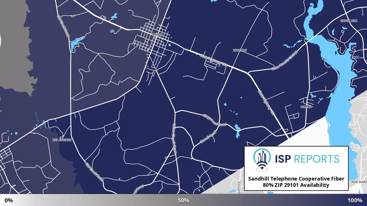 29101, SC map of internet availability
