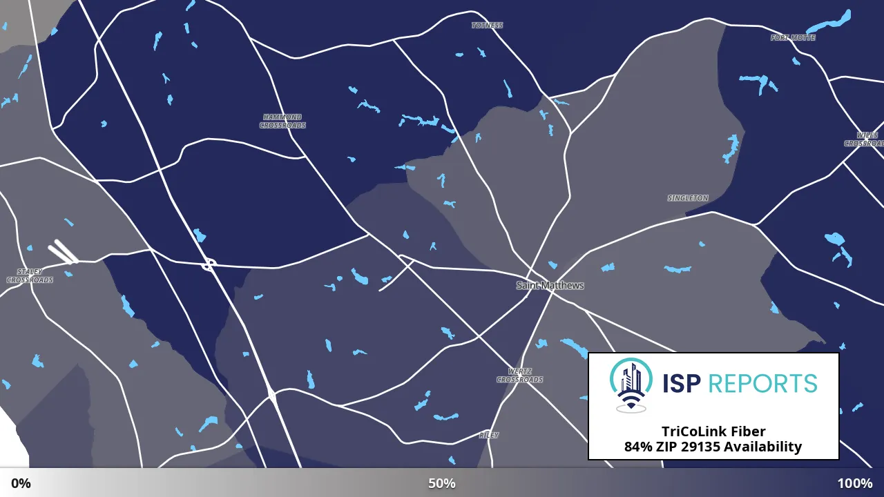 29135, SC map of internet availability