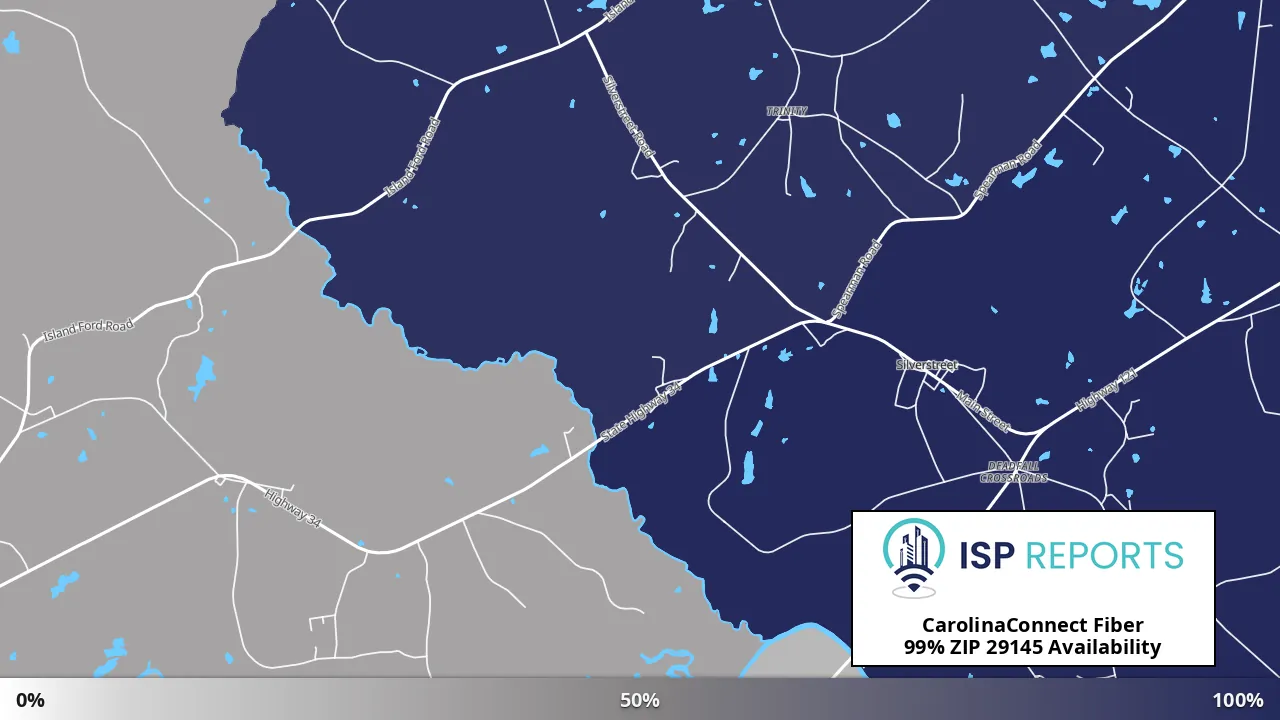 29145, SC map of internet availability