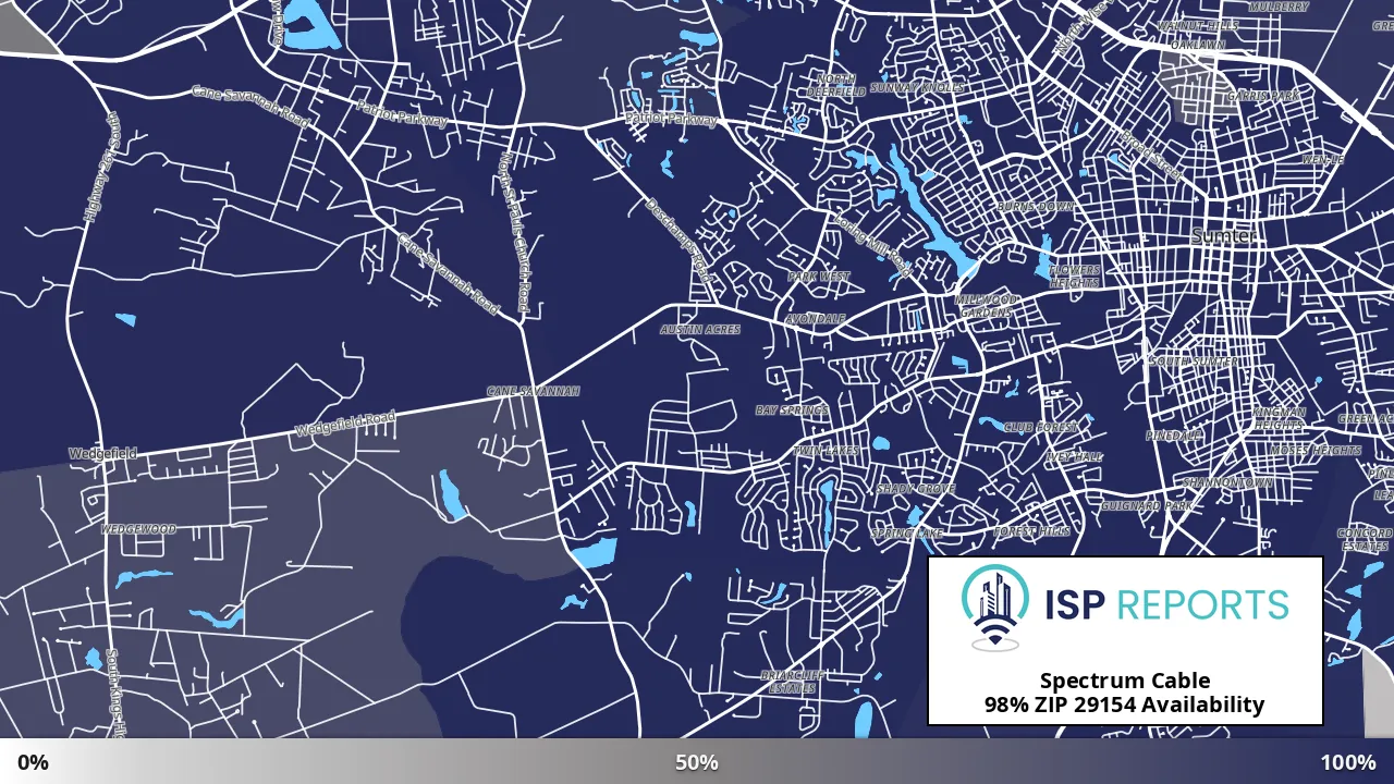 29154, SC map of internet availability