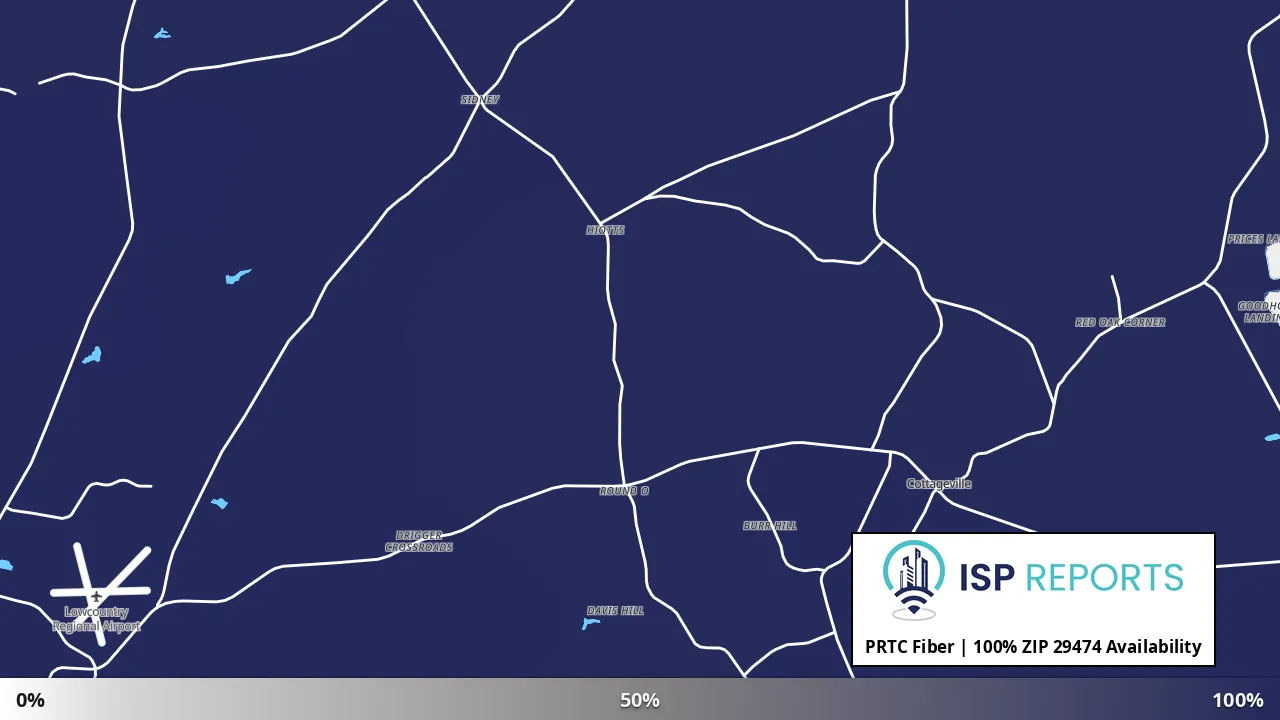 29474, SC map of internet availability