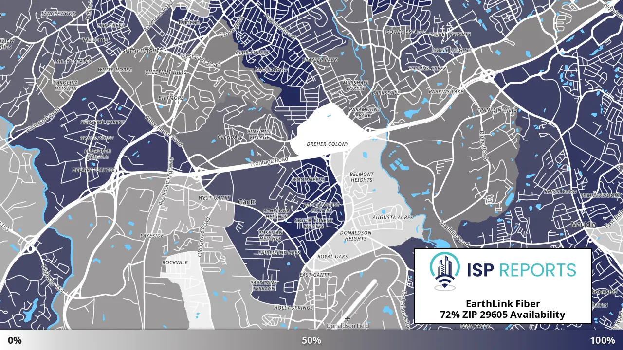 29605, SC map of internet availability