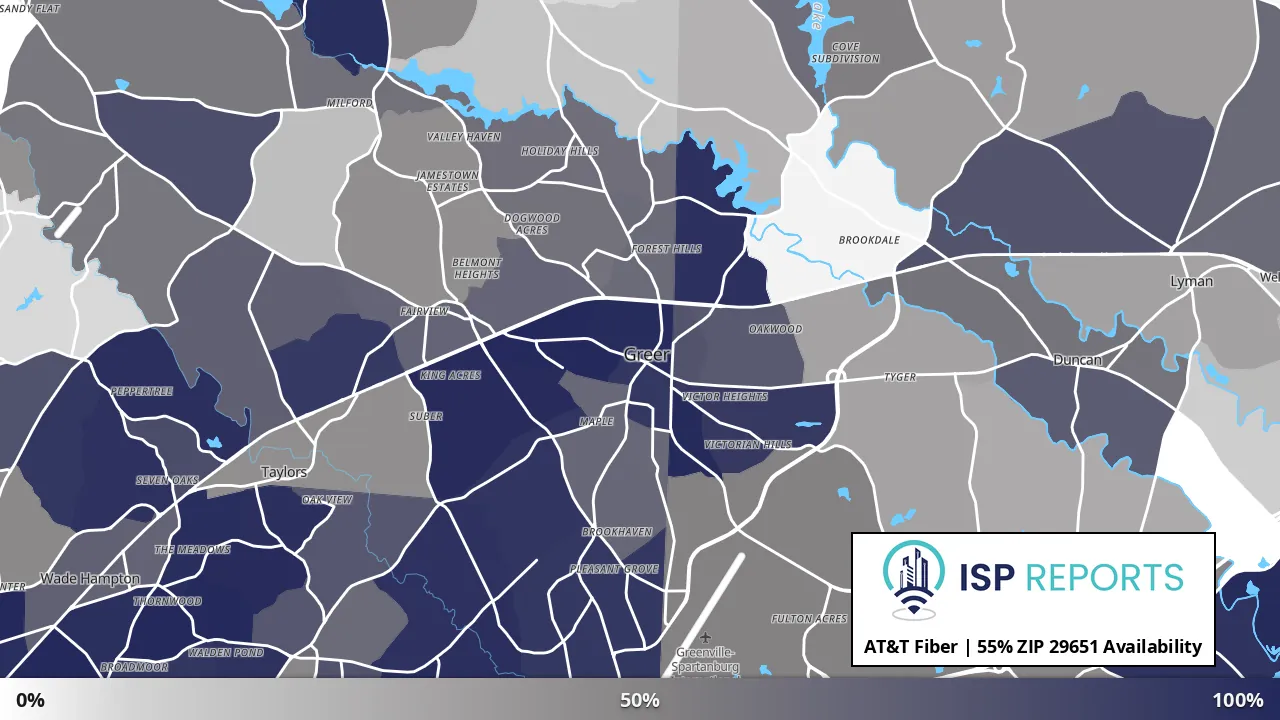 29651, SC map of internet availability
