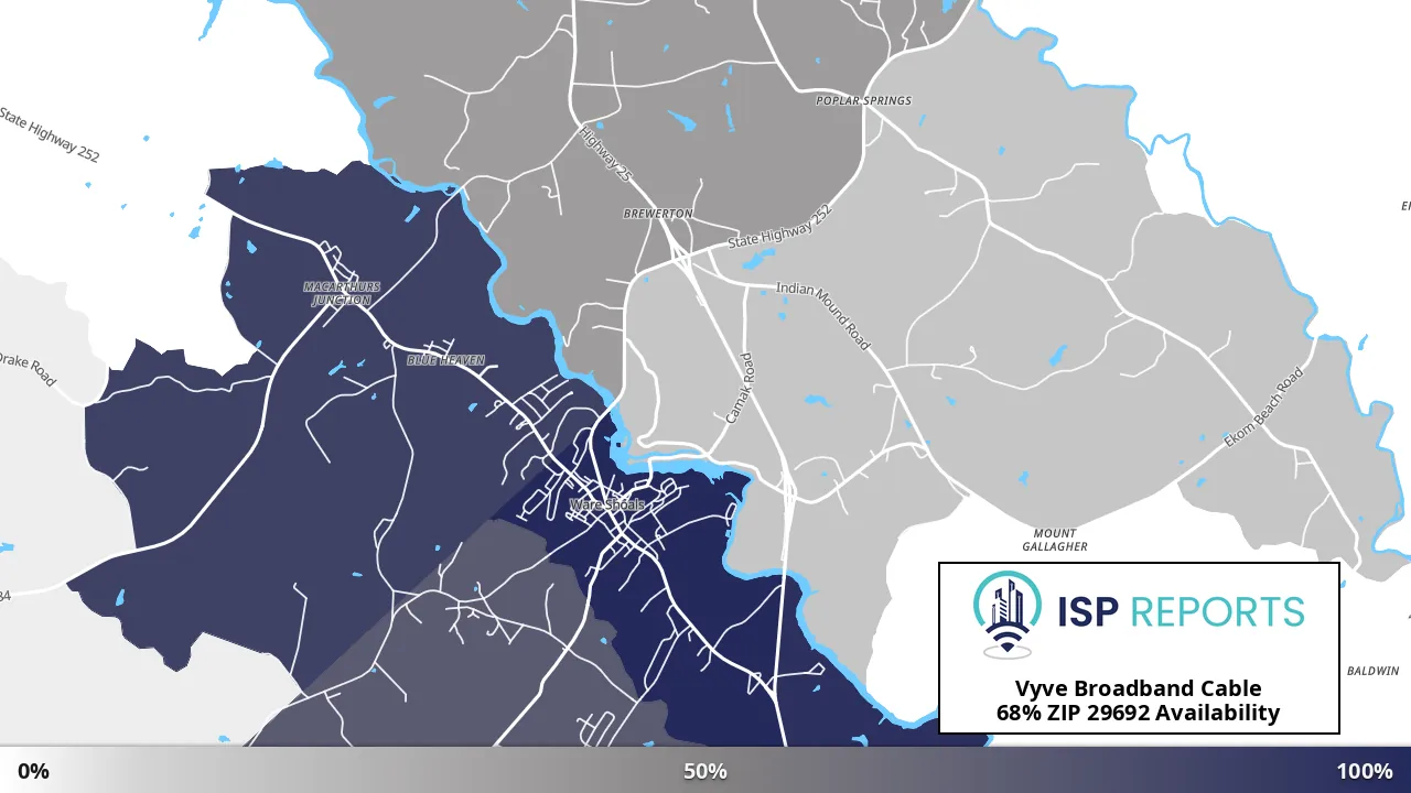 29692, SC map of internet availability